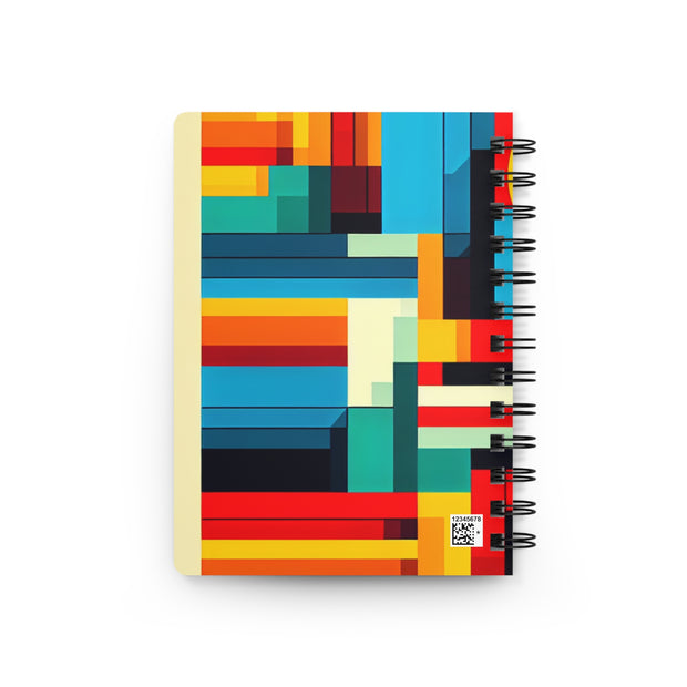 Colorful Abstract Spiral Bound Journal, Artistic Notebook for Writers, Creative Gift, Perfect for Sketching, Daily Journaling, Travel Diary