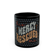 Inspirational Black Mug-His Mercy Rescued Me-Holiday Gift
