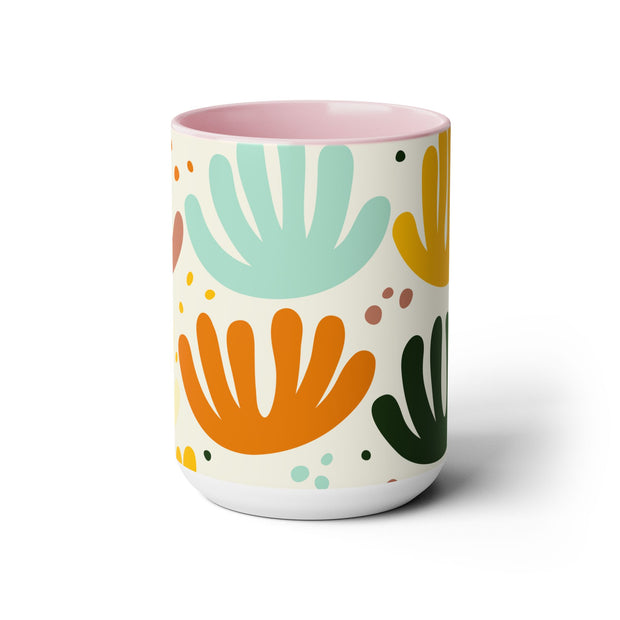 Two-Tone Coffee Mugs, 15oz