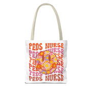 Pediatric Nurse Tote Bag, Cute Nurse Gift, Funny Medical Tote, Nurse Appreciation, Floral AOP Design