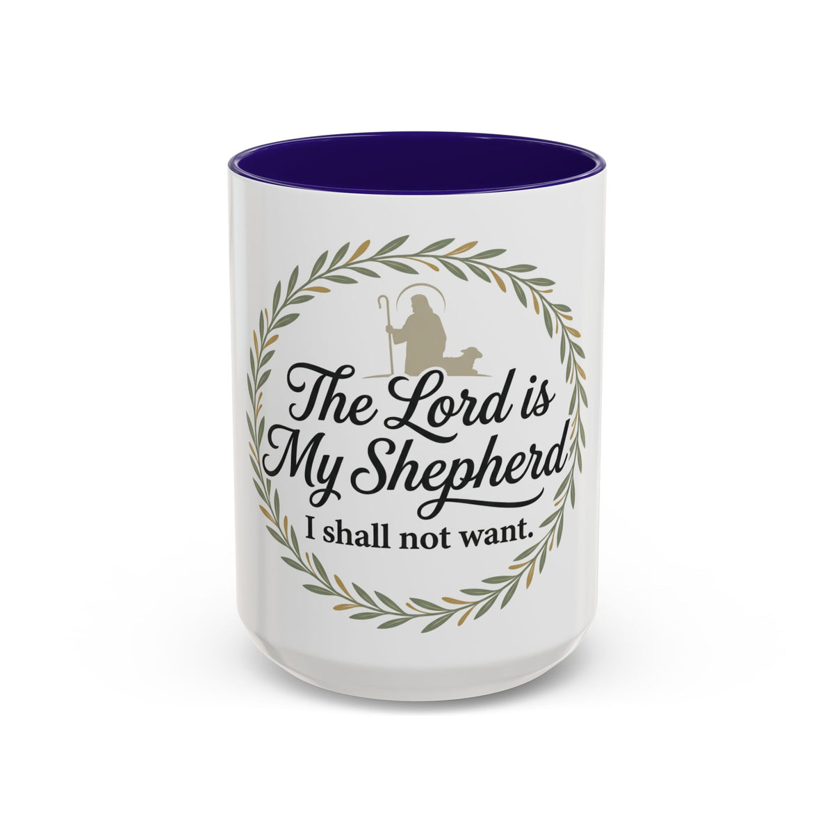 Christian Mug — "The Lord Is My Shepherd, I Shall Not Want" Inspirational Coffee Cup