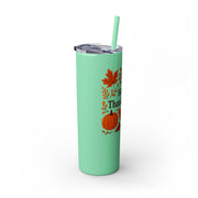 Thanksgiving Skinny Tumbler with Straw, 20oz - Festive Drinkware for Fall Celebrations, Reusable Travel Mug, Fall Decor Gift, Holiday [...]