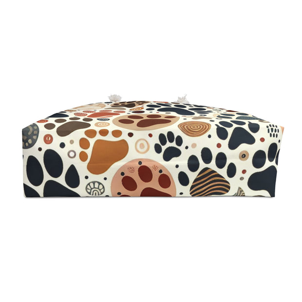 Paw Print Weekender Bag - Travel Tote for Dog Lovers, Pet-Themed Gym Bag, Weekend Getaway Bag, Dog Mom Gift, Stylish Animal Tote