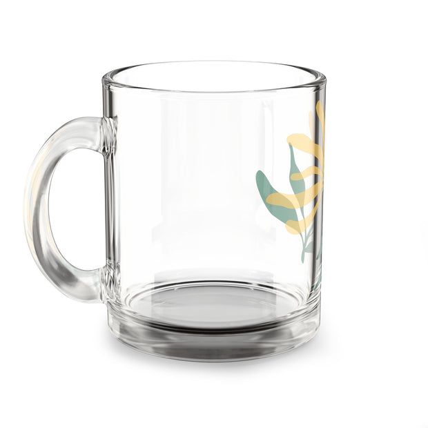 Floral Design 10oz Glass Mug - Perfect Gift for Nature Lovers