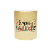 Metallic Mug (Silver\Gold)- Happy Pawlidays