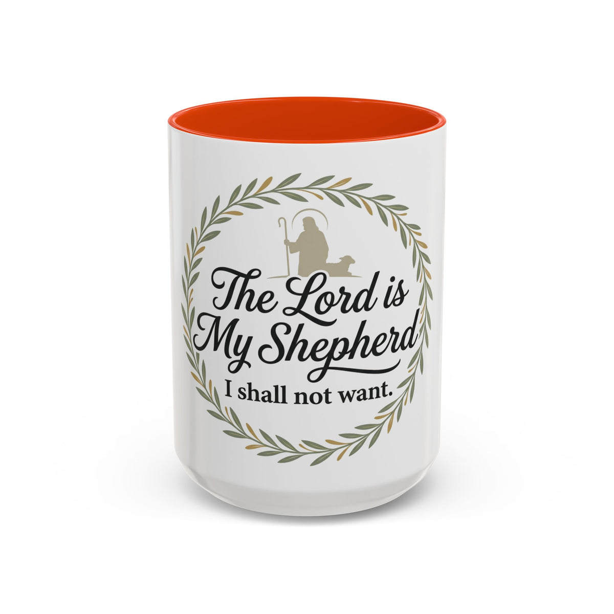 Christian Mug — "The Lord Is My Shepherd, I Shall Not Want" Inspirational Coffee Cup