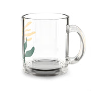 Floral Design 10oz Glass Mug - Perfect Gift for Nature Lovers