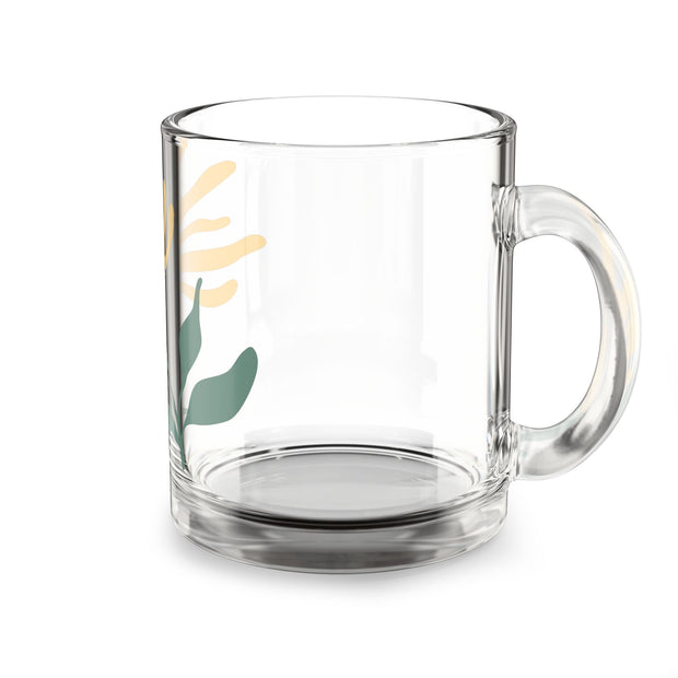 Floral Design 10oz Glass Mug - Perfect Gift for Nature Lovers
