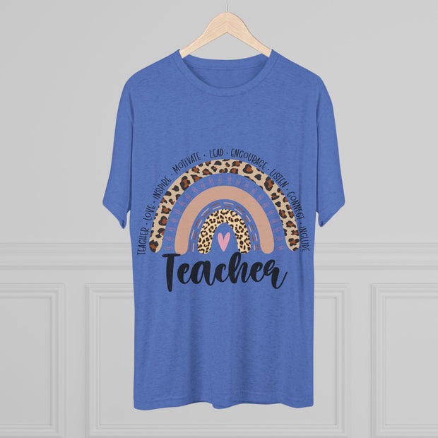 Leopard Print Teacher Tee, Inspirational Teacher Shirt, Gift for Educators, Back to School Outfit, Classroom Apparel, Unisex Shirt