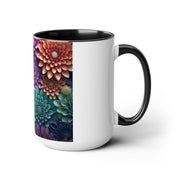 Two-Tone Coffee Mugs, 15oz