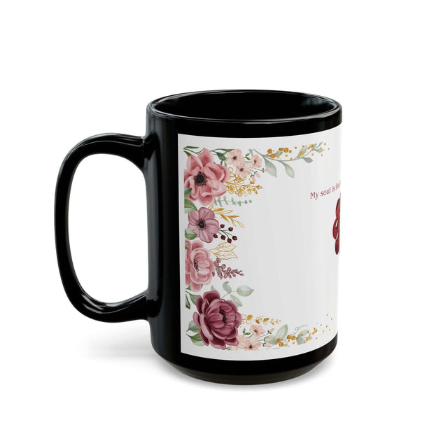 Black Mug (11oz, 15oz)-My Soul is Fed with Needle and Thread