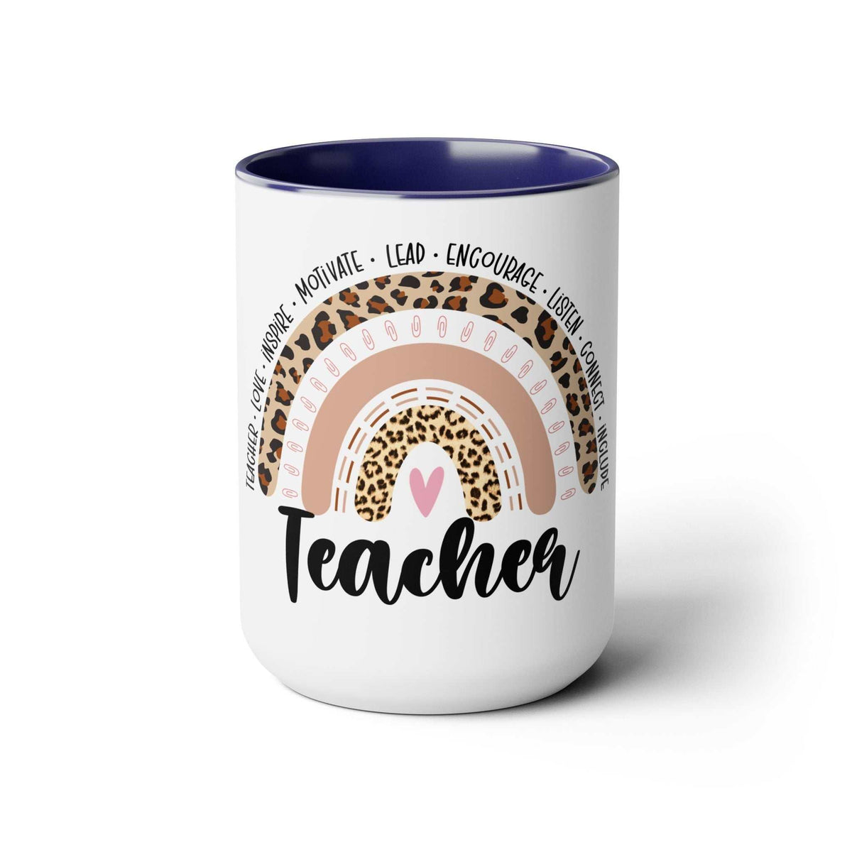 Teacher Two-Tone Coffee Mugs, 15oz
