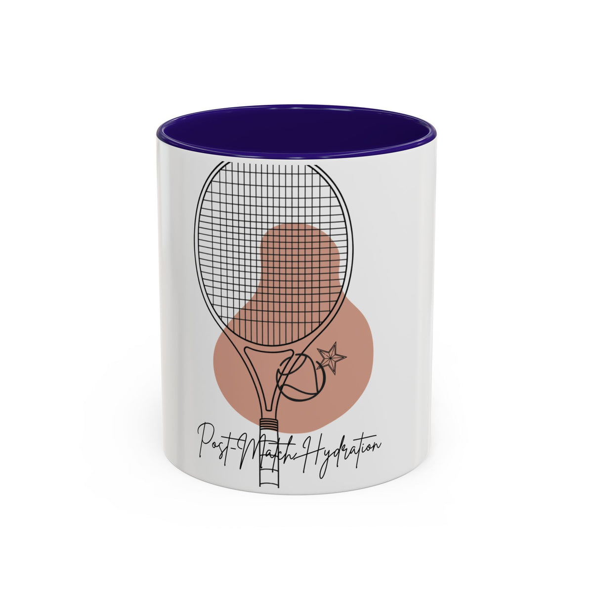 Tennis Racket Coffee Mug – 'Post-Match Hydration' Minimalist Tennis Gift (11oz/15oz)