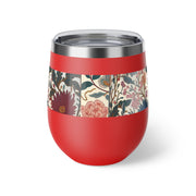 Floral Insulated Cup, 12oz Mug, Summer Drinkware, Gift for Her, Eco-Friendly Travel Cup, Outdoor Beverage Holder