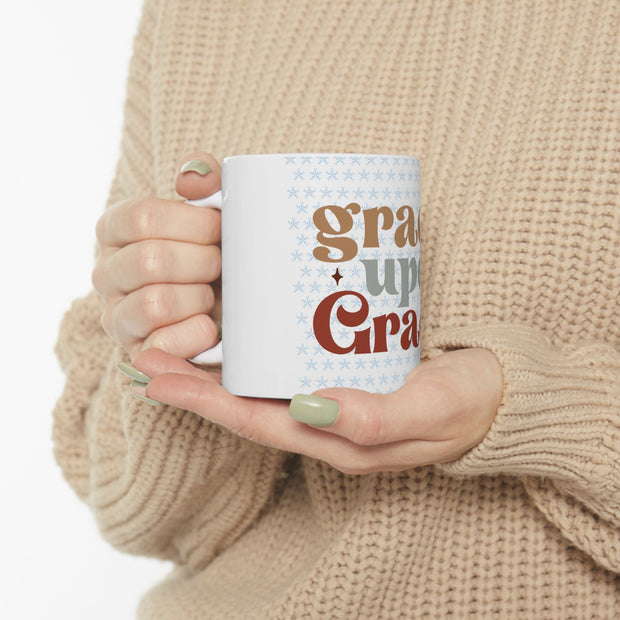 Grace Upon Grace Ceramic Mug - Perfect Gift for Winter & Holiday Celebrations