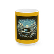 Inspirational Ceramic Mug - With God All Things Are Possible, Coffee Cup, Christian Gift, Motivational Mug, Religious Home Decor