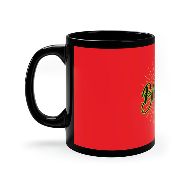 11oz Black Mug-Blessed