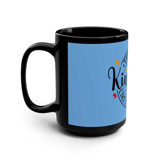 Throwing Kindness Black Mug 15oz