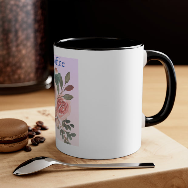 Take a Coffee Floral Accent Mugs