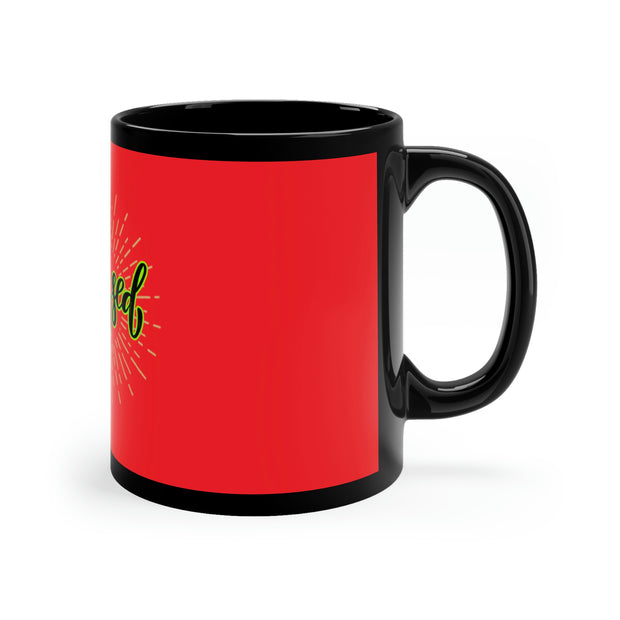 11oz Black Mug-Blessed