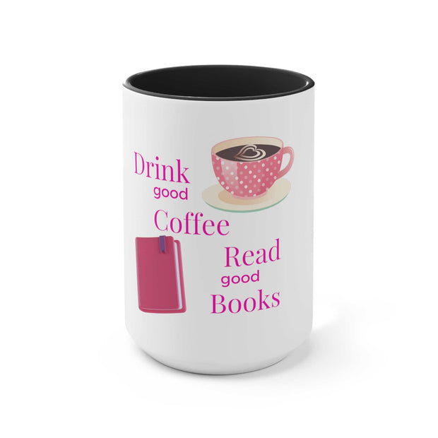 Good Coffee-Good Book Accent Mugs