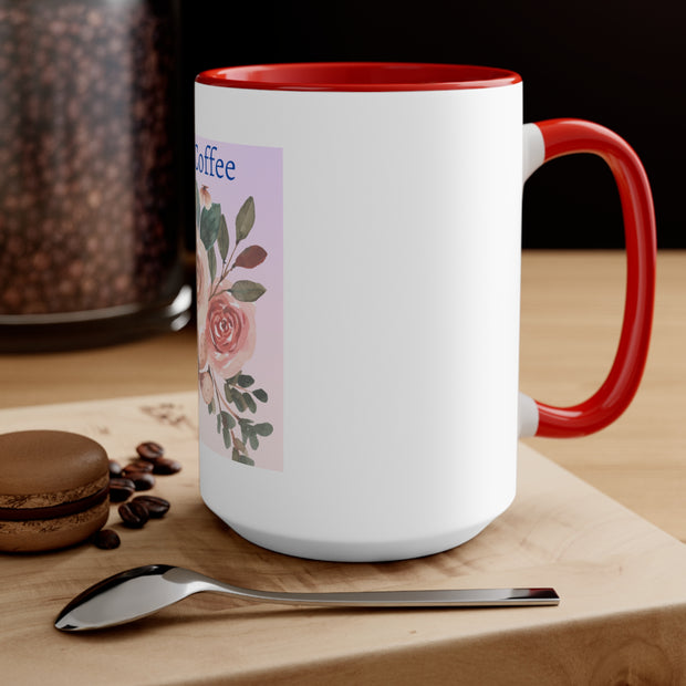 Take a Coffee Floral Accent Mugs