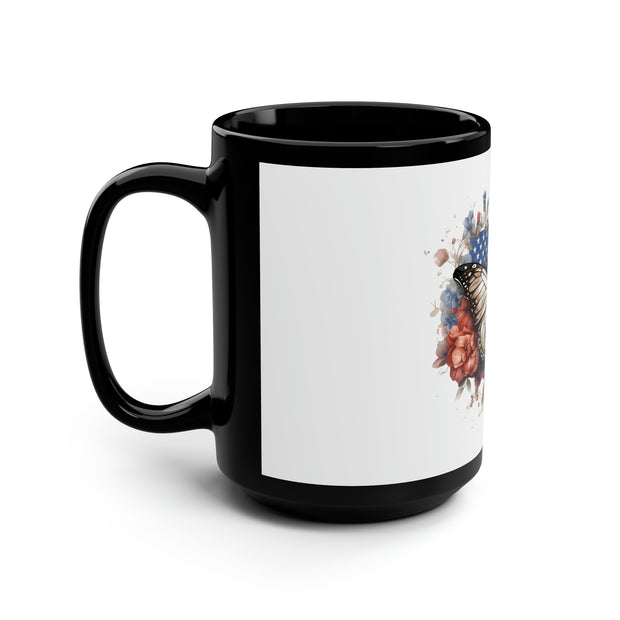 Butterfly Black Mug 15oz