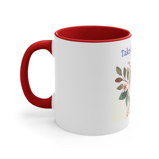 Take a Coffee Floral Accent Mugs