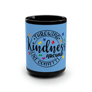 Throwing Kindness Black Mug 15oz